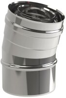 LAS Winkel - Bogen 15° Grad konzentrisch DN 80/125mm...