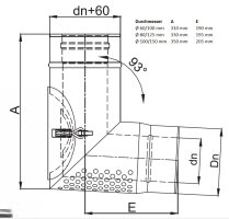 LAS Übergangsbogen LAS - DW System DN 80/125 mm