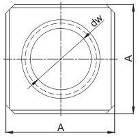 LAS Rosette quadratisch Weiß lackiert DN 100/150 mm