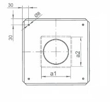 Einwandige Kaminerhöhung DN 130 mm Höhe 500 mm 0,5 mm Einschub eckig