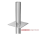 Einwandige Kaminerhöhung DN 180 mm Höhe 500 mm 0,5 mm Einschub eckig