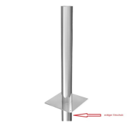 Einwandige Kaminerhöhung DN 180 mm Höhe 1000 mm...