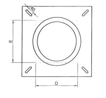 Doppelwandige Schornsteinverlängerung DW 130 mm 1,0 Meter Regenhut 0,6 mm Innenrohr Einschub eckig