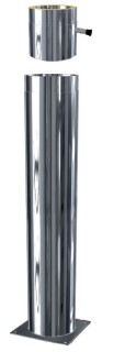 ZEN-Schornstein Standfuß inkl. Grundplatte mit Kondensatablauf seitlich DW 130 mm L 1000 mm