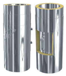 ZEN-Schornstein Längenelement inkl. Reinigungsöffnung DW 150 mm