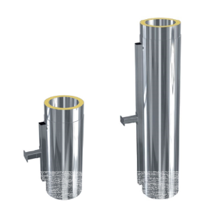 ZEN-Schornstein Längenelement mit integrieter Wandhalterung höhenverstellbar