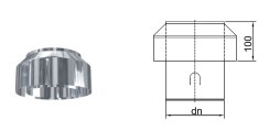 ZEN-Schornstein DW 130 mm Mündungsabschluss