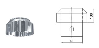 ZEN-Schornstein DW 150 mm Mündungsabschluss