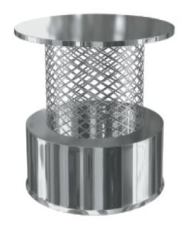 ZEN-Schornstein DW 150 mm Regenhut mit Funkenschutz