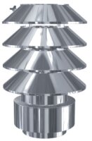 ZEN-Schornstein DW 150 mm Lamellenkopf