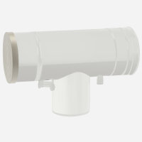 LAS T-Stück 90° mit Revisionsöffnung, Kondensatableiter und Meßstutzen DN 60/100 mm
