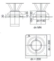 LAS Schachtabdeckung mit Hinterlüftung Kombielement DN 60/100 mm