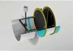 Verbrennungsluftsystem mit einer Klappe Ø 100 mm mit Griffverlängerung ohne Isoliermuffe