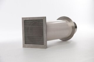 Verbrennungsluftsystem mit Doppelklappe Ø 100 mm ohne Griffverlängerung mit Isoliermuffe