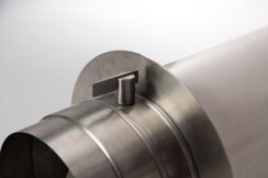 Verbrennungsluftsystem mit Doppelklappe Ø 100 mm ohne Griffverlängerung mit Isoliermuffe