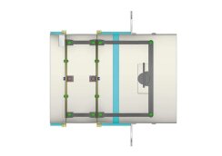 Verbrennungsluftsystem mit Doppelklappe Ø 100 mm ohne Griffverlängerung mit Isoliermuffe