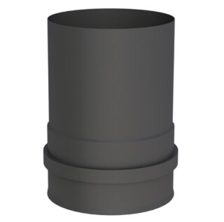 Pelletrohr Kesselanschluß mit Doppelmuffe Ø 80 mm Stahl 0,7 mm schwarz
