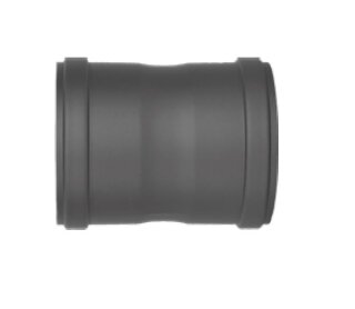 Pelletrohr Ø 100 mm Kesselanschluß mit Doppelmuffe Stahl 1,2 mm schwarz