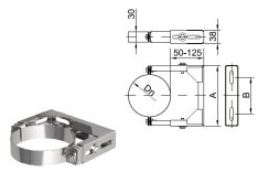 LAS Wandabstandshalter Ø 110/160 mm 50-125 mm