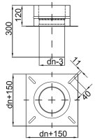 W3G Kaminfuß Grundplatte für Schornsteinverlängrung