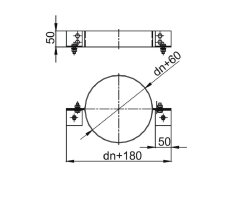 Schornstein Auflageschelle für Wandkonsole DW 80 - 300 mm
