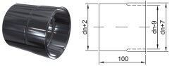W3G Schornsteinsanierung Wandfutter DN 100 mm L 100 mm