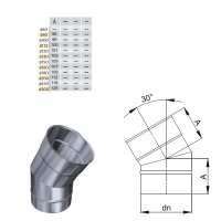 W3G Schornsteinsanierung Winkel / Bogen 30° DN 113 mm