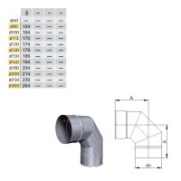 W3G Schornsteinsanierung Winkel / Bogen 90° DN 100 mm