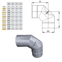 W3G Schornsteinsanierung Winkel / Bogen 90° mit Tür DN 100 mm