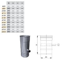 W3G Schornsteinsanierung Längenelement mit Kondensatablauf DN 120 mm