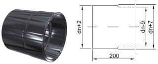 W3G Schornsteinsanierung Wandfutter DN 120 mm L 200 mm