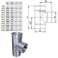 W3G Schornsteinsanierung T-Stück 90 Grad DN 120 mm