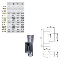 W3G Schornsteinsanierung Reinigung / Prüföffnung mit Klappe DN 130 mm