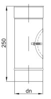 Kamin - Schornsteinsanierung Längenelement Prüföffnung DN 80 mm