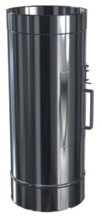 Kamin - Schornsteinsanierung Längenelement Prüföffnung mit Klappe L 400 mm DN 140 mm 0,8 mm