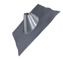 Edelstahlschornstein Dachdurchführungen DW 180 Edelstahl/Blei für Ziegel Dächer 35-50 Grad mit Regenkragen