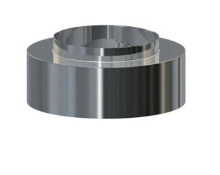 Edelstahlschornstein Mündungsabschluss Flach Standard DW 150 mm schmales Klemmband