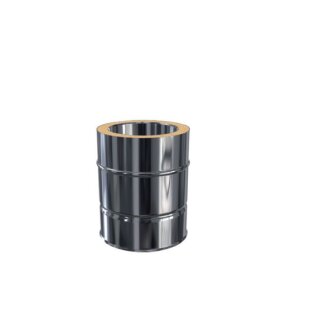 Edelstahlschornstein Längenelement DW 180 Doppelwandig 250 mm 0,6 mm ohne Klemmband