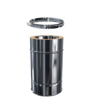 Edelstahlschornstein Längenelement DW 180...