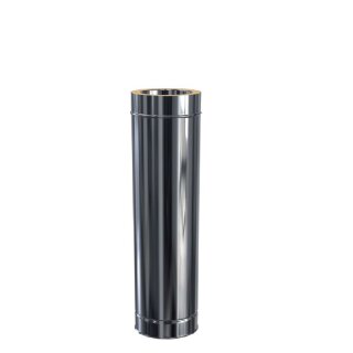 Edelstahlschornstein Längenelement DW 180 Doppelwandig 1000 mm 0,5 mm ohne Klemmband