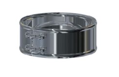 Winkel / Bögen DW 130 90 Grad mit Reinigung 1,0 mm breites Klemmband