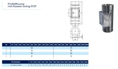 Edelstahlschornstein Reinigung mit Tür DW 113 mm 0,6 mm schmales Klemmband