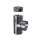 Edelstahlschornstein T-Anschluss 90 Grad DW 160 mm 0,6 mm breites Klemmband