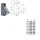 Edelstahlschornstein T-Anschluss 45 Grad DW 200 mm 1,0 mm breites Klemmband