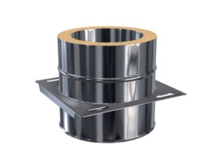 Edelstahlschornstein Grundplatte für Zwischenstütze DW 200 mm 0,5 mm breites Klemmband