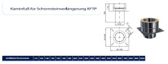 Edelstahlschornstein Grundplatte für Kaminerhöhung DW 160 mm 1,0 mm breites Klemmband