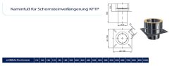 Edelstahlschornstein Grundplatte für Kaminerhöhung DW 200 mm 0,5 mm schmales Klemmband