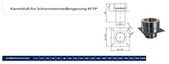 Edelstahlschornstein Grundplatte für Kaminerhöhung DW 200 mm 0,6 mm schmales Klemmband