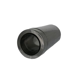 Edelstahlschornstein Wanddurchführung DW 113 kürzbar mit Wandfutter 0,5 m 0,6 mm schmales Klemmband